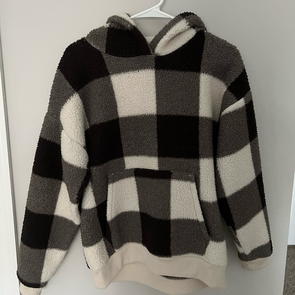 Plaid oversized hoodie